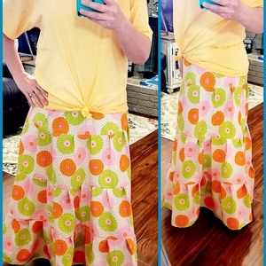 Springtime Easter Prairie Peasant Ruffle Skirt